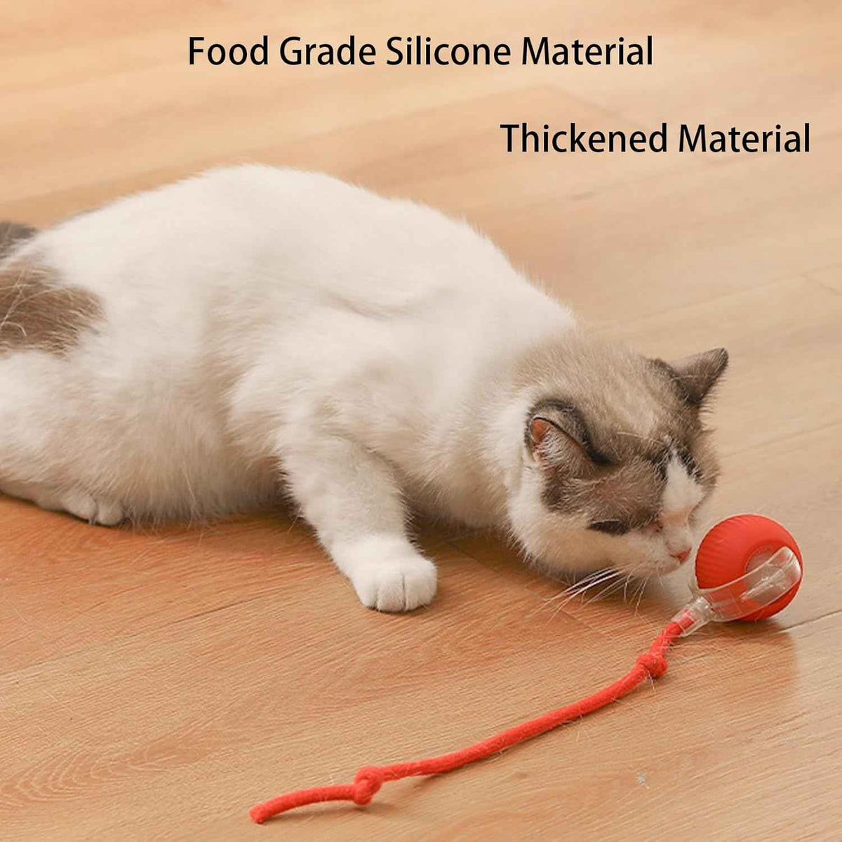 Interactive Cat Ball with Rope & Wake-Up Function