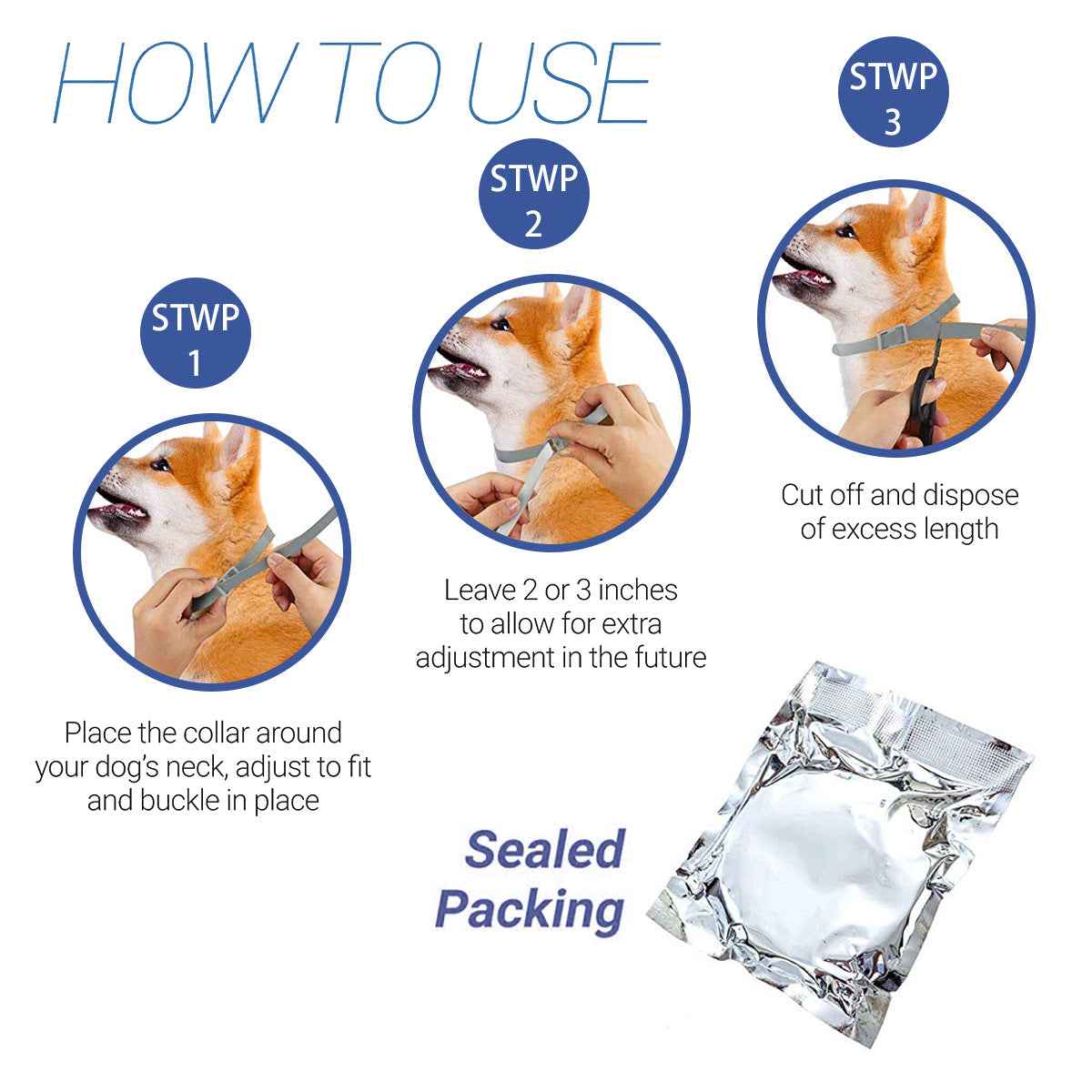 Gray TPE Mosquito Repellent Collar for Pets