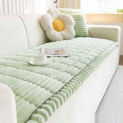 Corduroy Sofa Cushion Plush Cushion Simple Modern Non-slip Leather Sofa Cover
