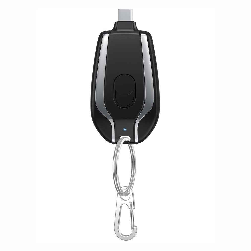 Ultra-Portable Mini Keychain Power Bank – 1500mAh Type-C Fast Charger