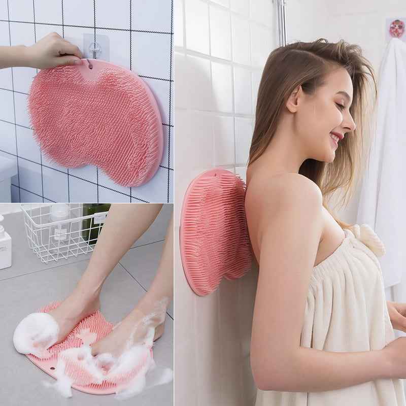 Silicone Massage Bath Brush – Non-Slip Body & Foot Scrubber
