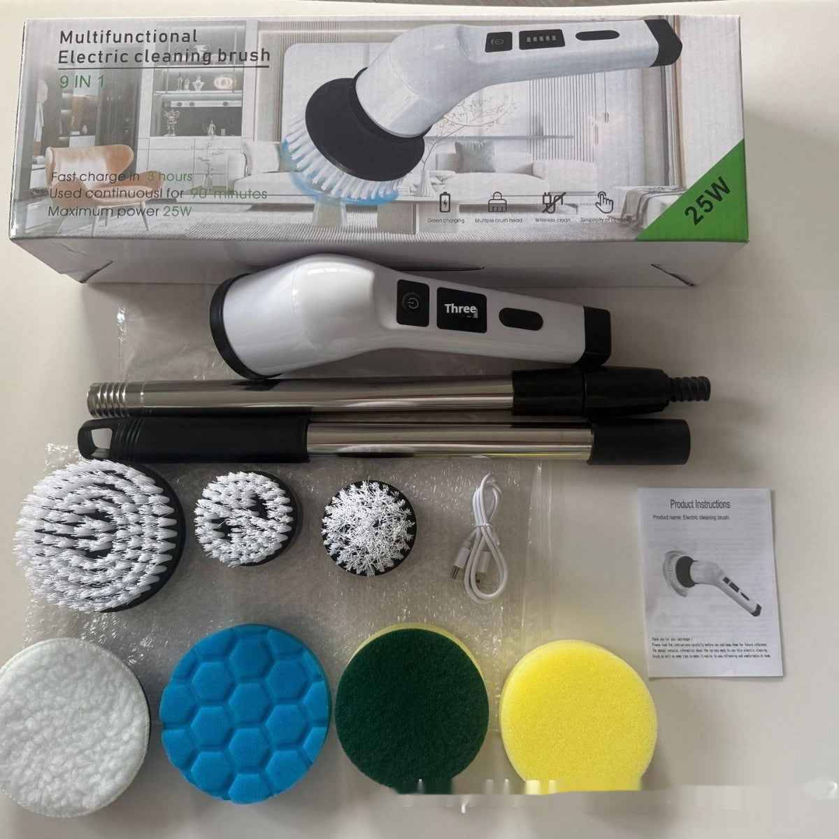 Multi-functional Cordless Electric Cleaning Brush For Home Use