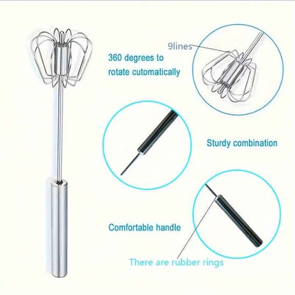 Stainless Steel Manual Household Egg Beater