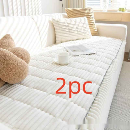 Corduroy Sofa Cushion Plush Cushion Simple Modern Non-slip Leather Sofa Cover