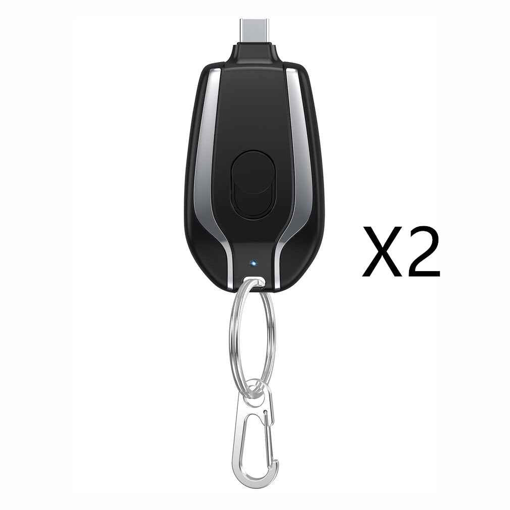 Ultra-Portable Mini Keychain Power Bank – 1500mAh Type-C Fast Charger
