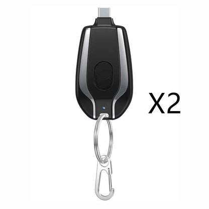 Ultra-Portable Mini Keychain Power Bank – 1500mAh Type-C Fast Charger