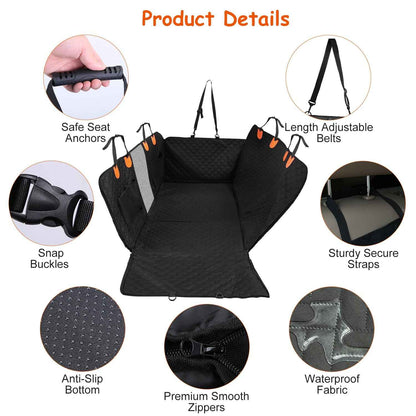 Waterproof Dog Car Seat Cover for Backseat Protection