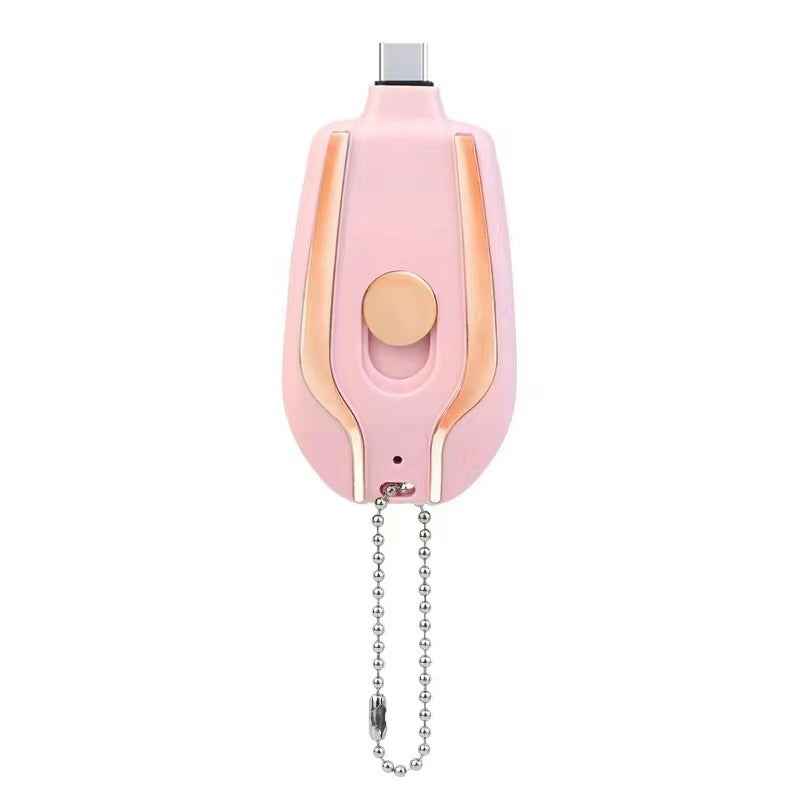 Ultra-Portable Mini Keychain Power Bank – 1500mAh Type-C Fast Charger
