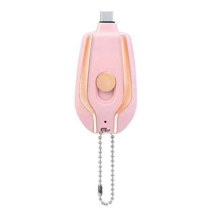 Ultra-Portable Mini Keychain Power Bank – 1500mAh Type-C Fast Charger