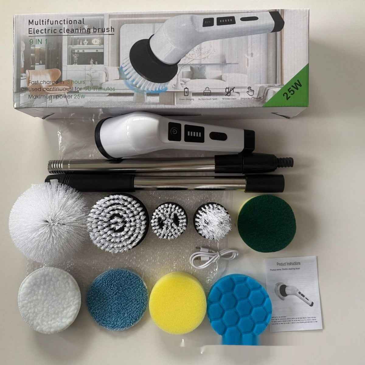 Multi-functional Cordless Electric Cleaning Brush For Home Use