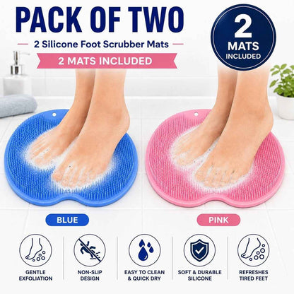 Silicone Massage Bath Brush – Non-Slip Body & Foot Scrubber