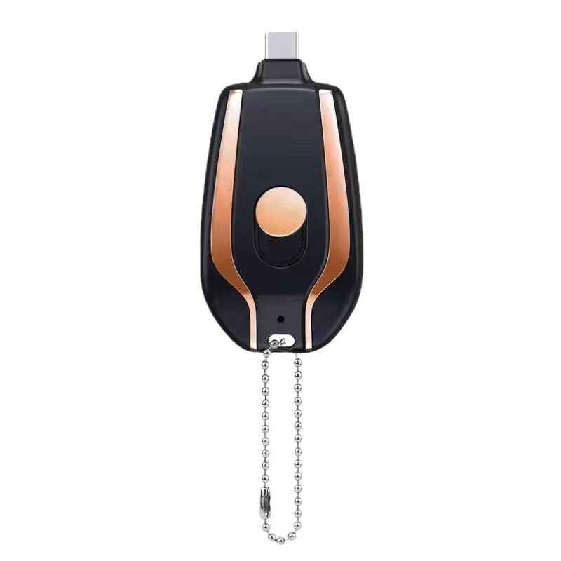 Ultra-Portable Mini Keychain Power Bank – 1500mAh Type-C Fast Charger