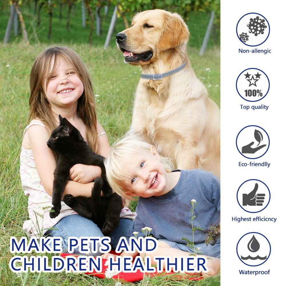 Gray TPE Mosquito Repellent Collar for Pets