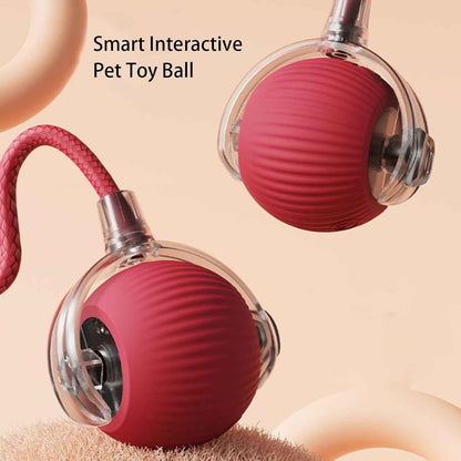 Interactive Cat Ball with Rope & Wake-Up Function