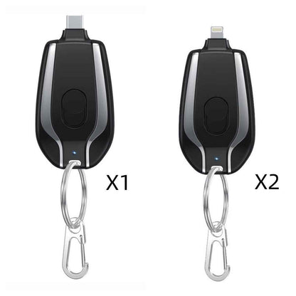 Ultra-Portable Mini Keychain Power Bank – 1500mAh Type-C Fast Charger