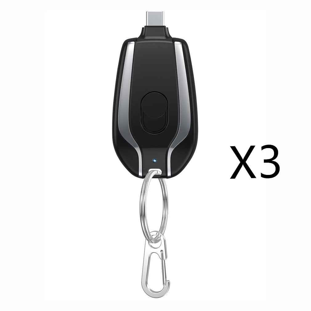 Ultra-Portable Mini Keychain Power Bank – 1500mAh Type-C Fast Charger