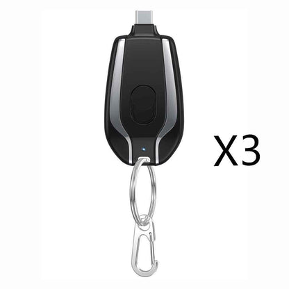 Ultra-Portable Mini Keychain Power Bank – 1500mAh Type-C Fast Charger