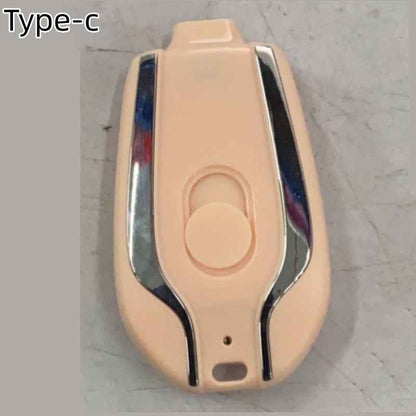 Ultra-Portable Mini Keychain Power Bank – 1500mAh Type-C Fast Charger