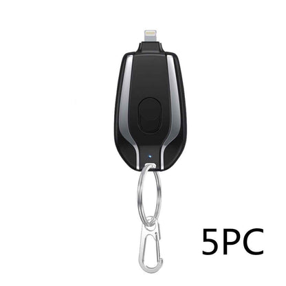 Ultra-Portable Mini Keychain Power Bank – 1500mAh Type-C Fast Charger